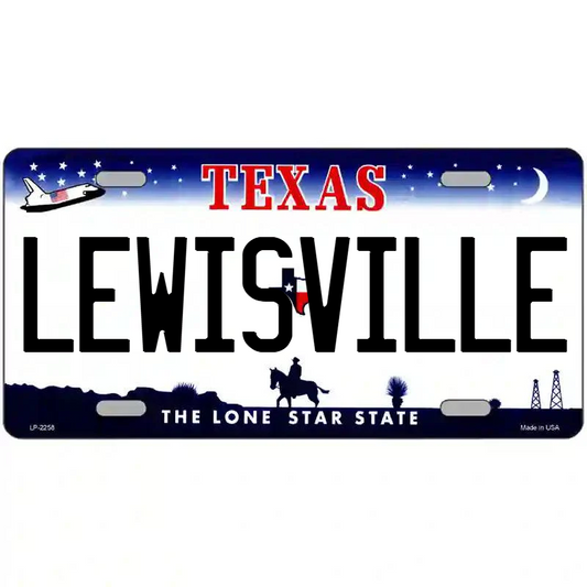 Lewisville Texas Metal Sign