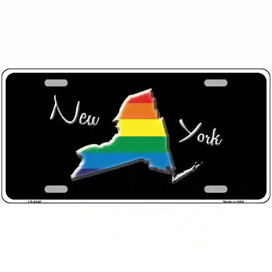 New York Gay Pride Rainbow Flag Metal Sign