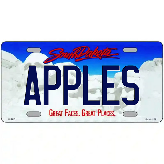 Apples South Dakota Metal Sign