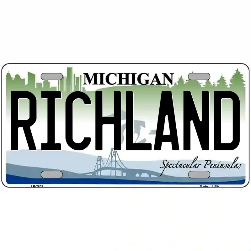 Richland Michigan Metal Sign