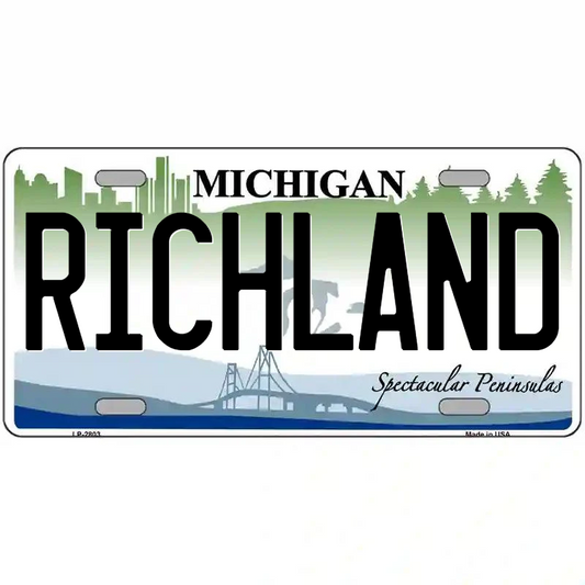 Richland Michigan Metal Sign