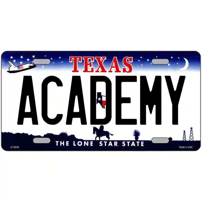 Academy Texas Metal Sign