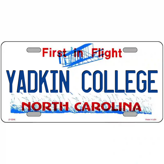 Yadkin College North Carolina Metal Sign