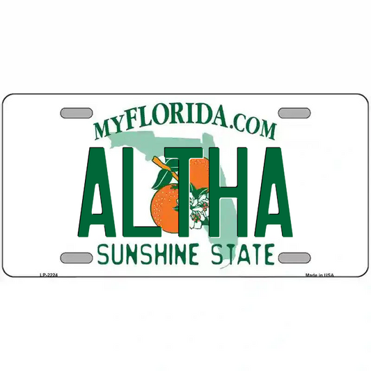 Altha Florida Metal Sign