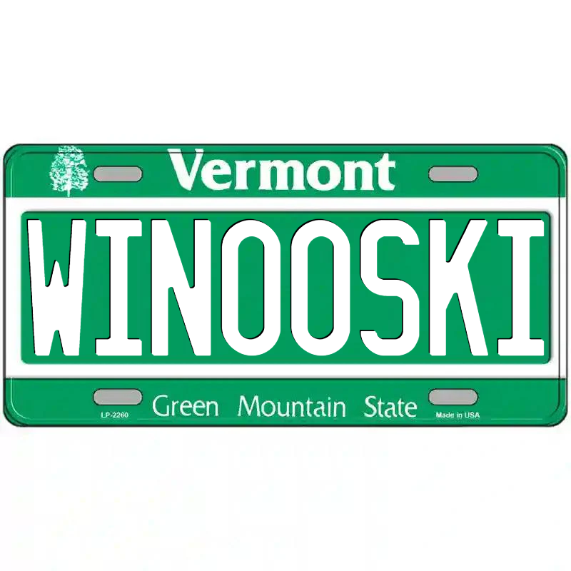 Winooski Vermont Metal Sign