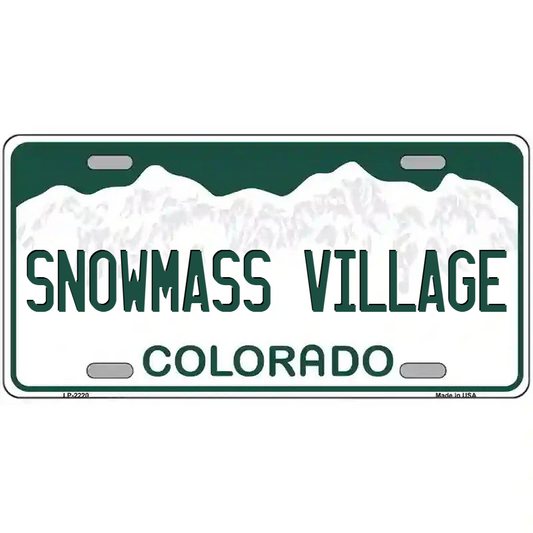 Snowmass Village Colorado Metal Sign