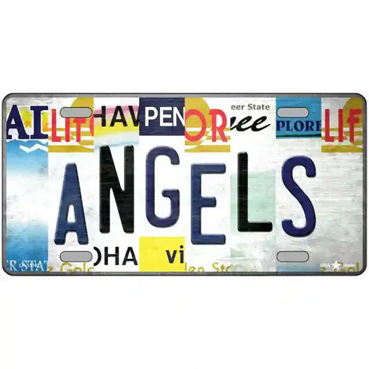 Angels Strip Art Metal Sign