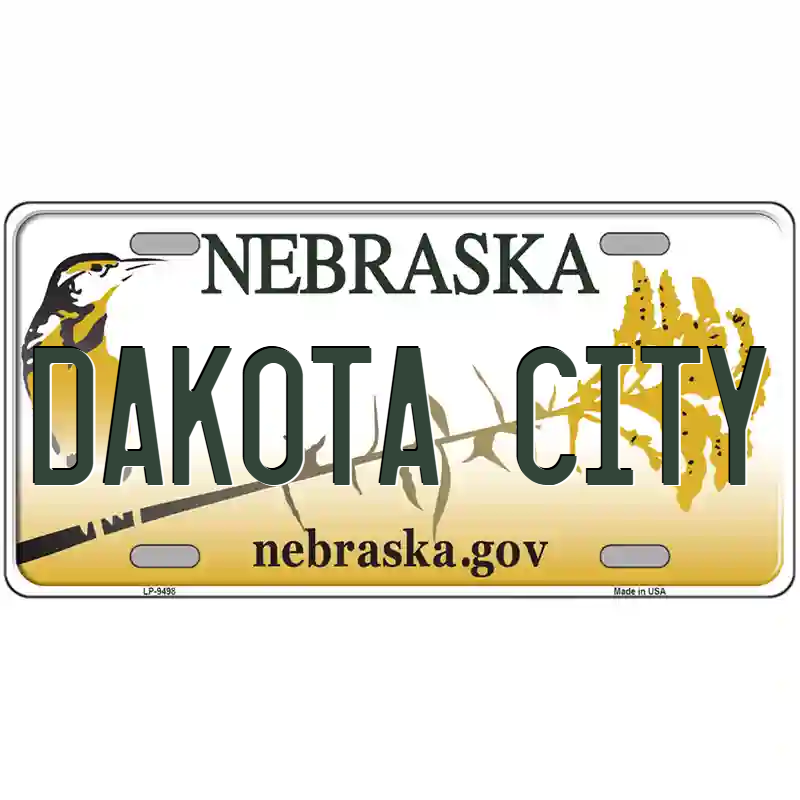 Dakota City Nebraska Metal Sign