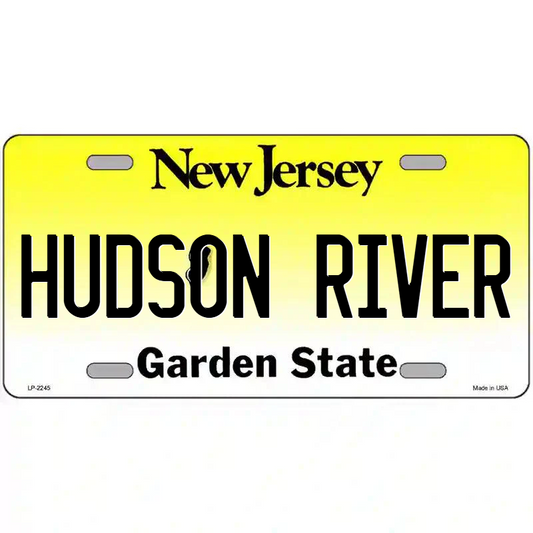 Hudson River New Jersey Metal Sign