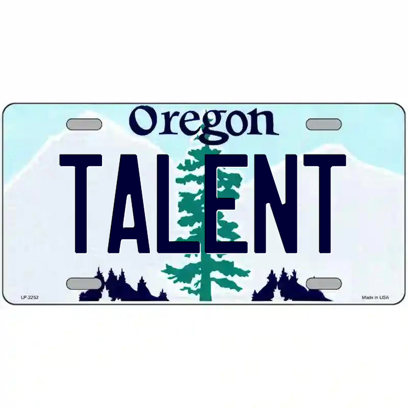 Talent Oregon Metal Sign
