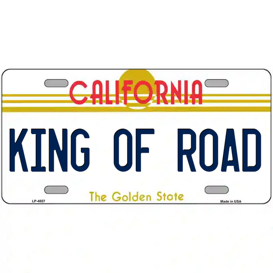King of Road California Metal Sign