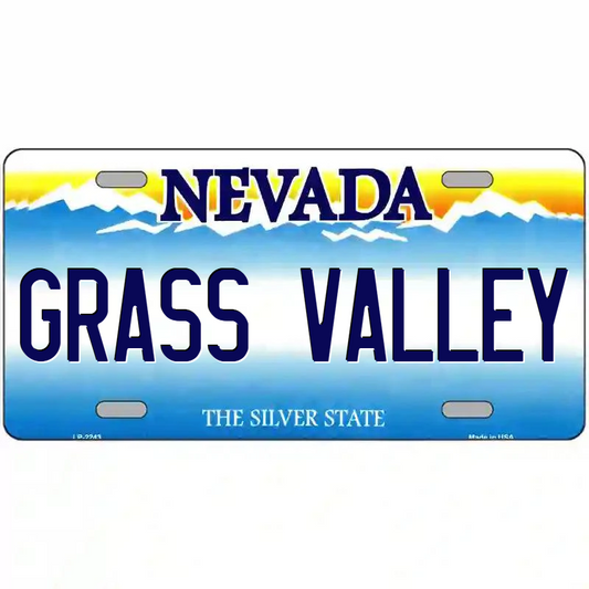 Grass Valley Nevada Metal Sign