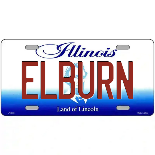 Elburn Illinois Metal Sign