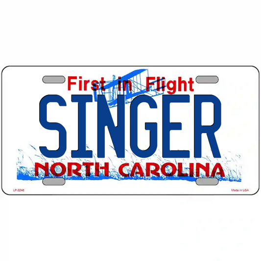 Singer North Carolina Metal Sign