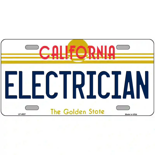 Electrician California Metal Sign
