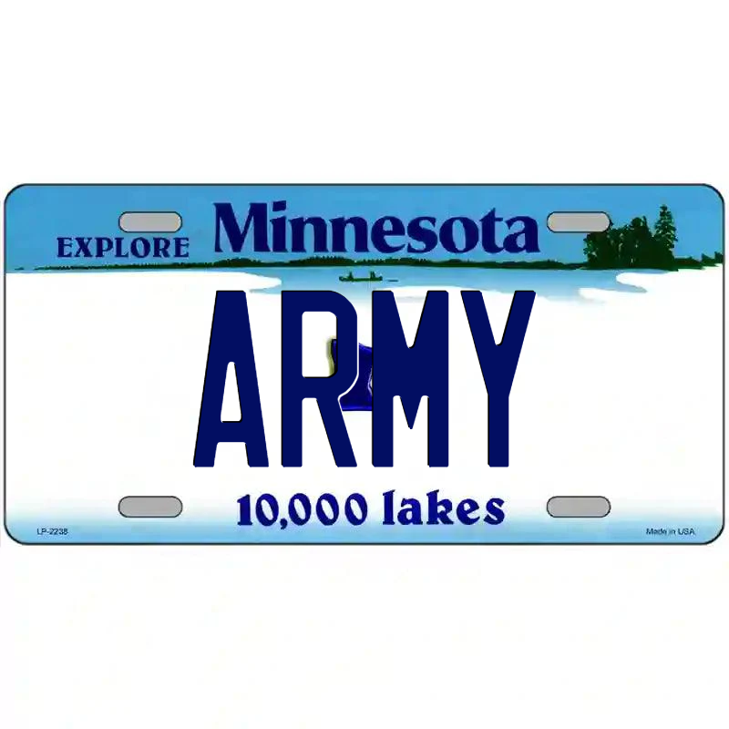 Army Minnesota Metal Sign