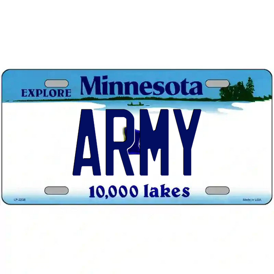 Army Minnesota Metal Sign
