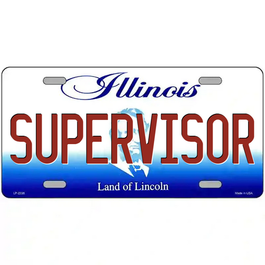 Supervisor Illinois Metal Sign