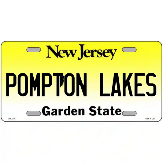 Pompton Lakes New Jersey Metal Sign