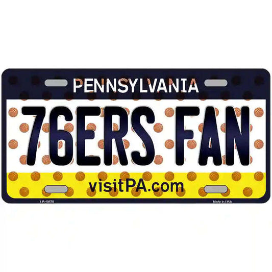 76ers Fan Pennsylvania Metal Sign