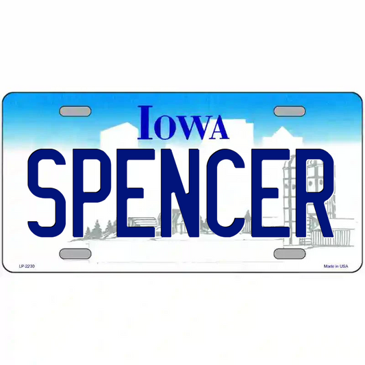 Spencer Iowa Metal Sign