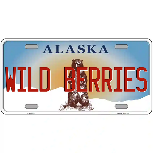 Wild Berries Alaska Metal Sign