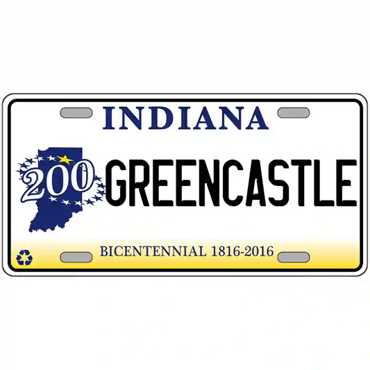 Greencastle Indiana Bicentennial Metal Sign