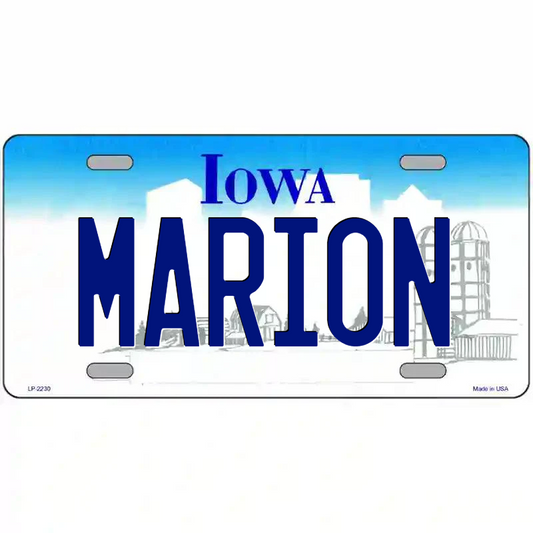 Marion Iowa Metal Sign