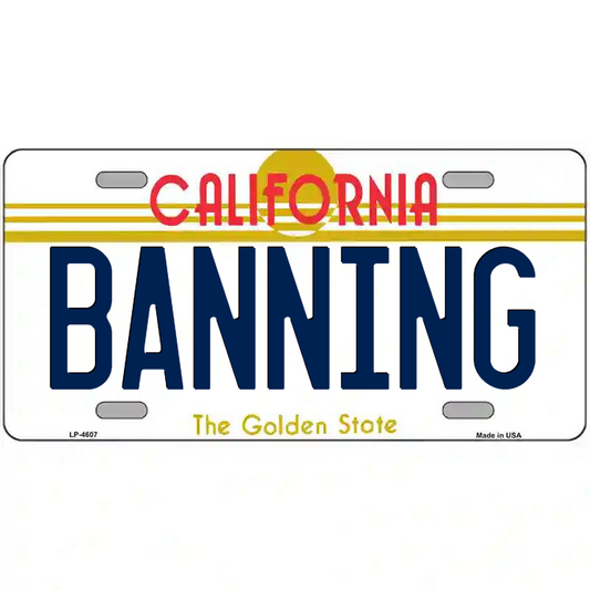 Banning California Metal Sign