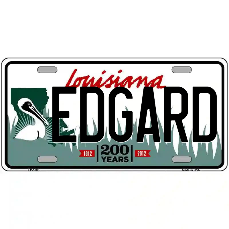 Edgard Louisiana Metal Sign