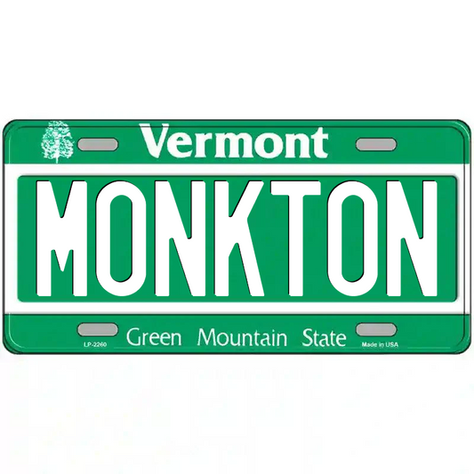 Monkton Vermont Metal Sign