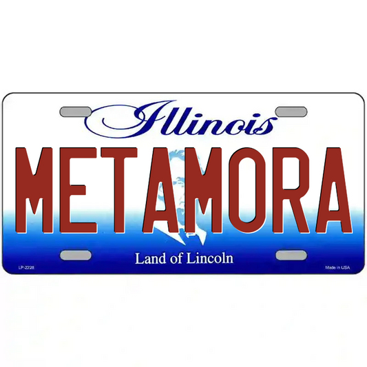 Metamora Illinois Metal Sign