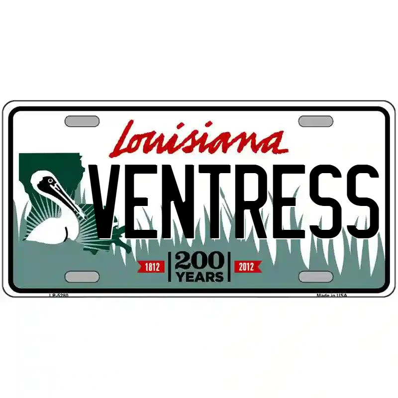 Ventress Louisiana Metal Sign