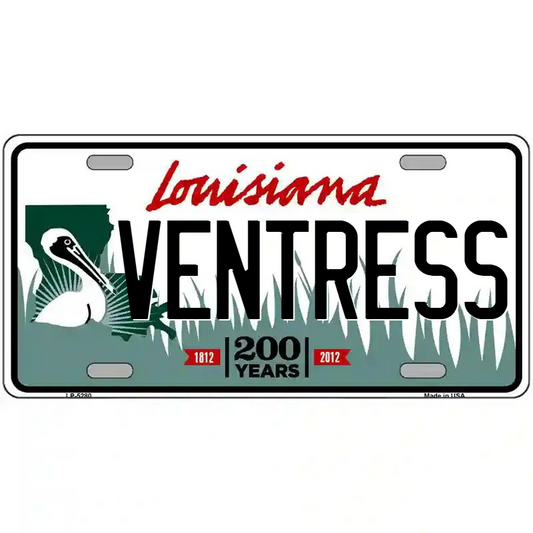 Ventress Louisiana Metal Sign