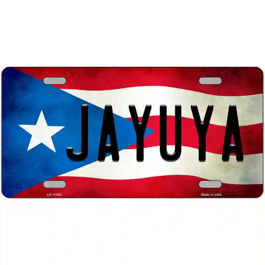 Jayuya Puerto Rico Flag Metal Sign