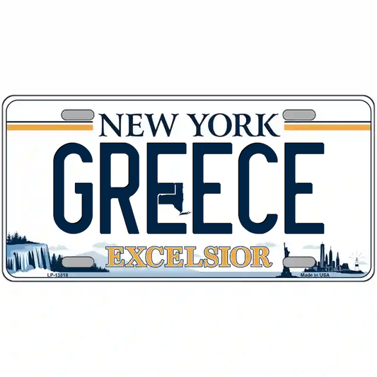 Greece New York Excelsior Metal Sign