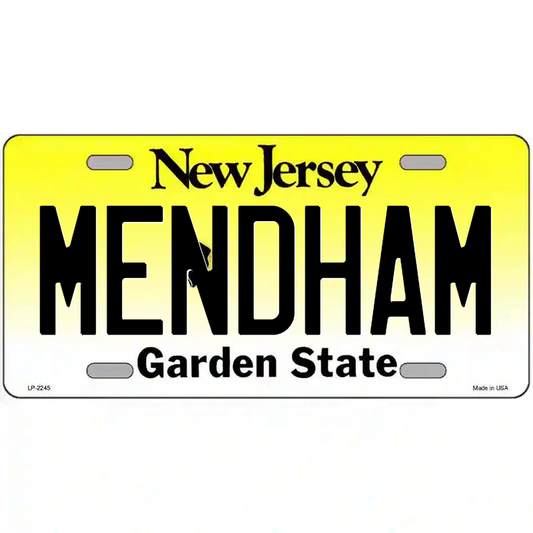 Mendham New Jersey Metal Sign