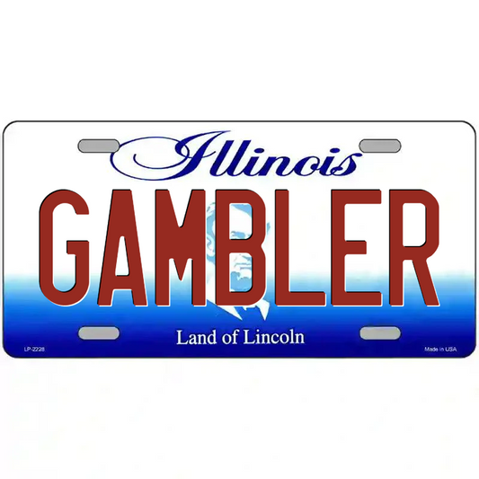 Gambler Illinois Metal Sign