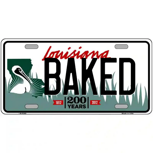 Baked Louisiana Metal Sign