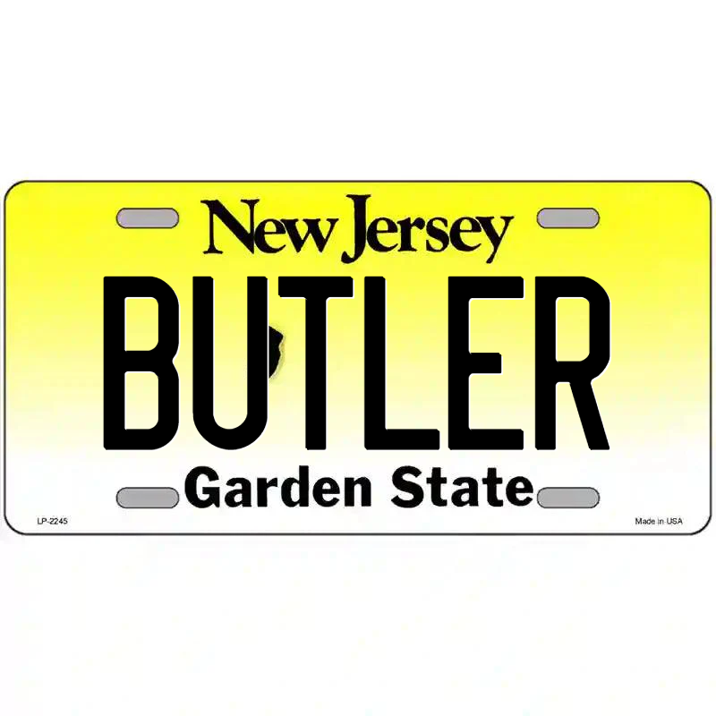 Butler New Jersey Metal Sign