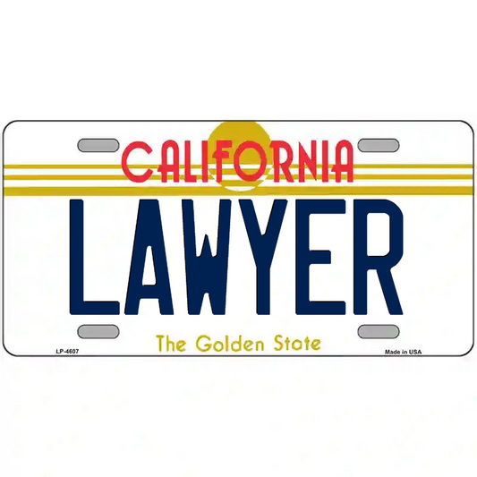 Lawyer California Metal Sign