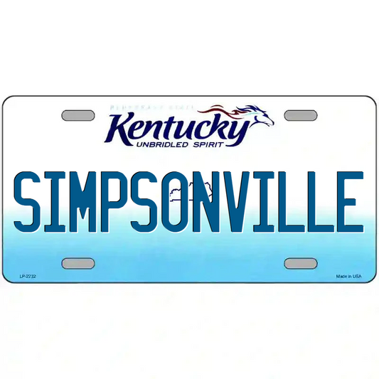Simpsonville Kentucky Metal Sign