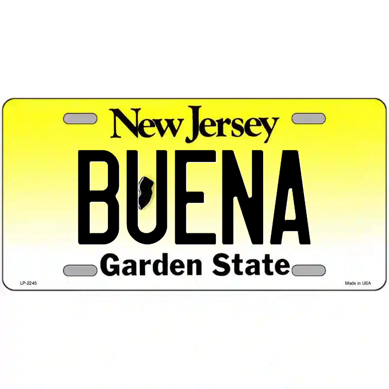 Buena New Jersey Metal Sign
