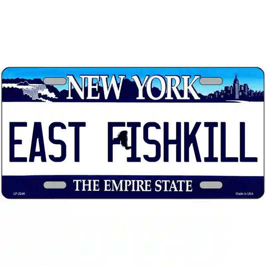 East Fishkill New York Blue Metal Sign