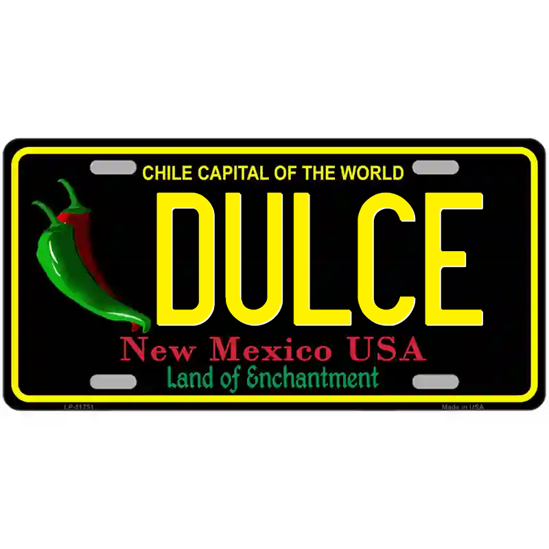 Dulce New Mexico Black Metal Sign