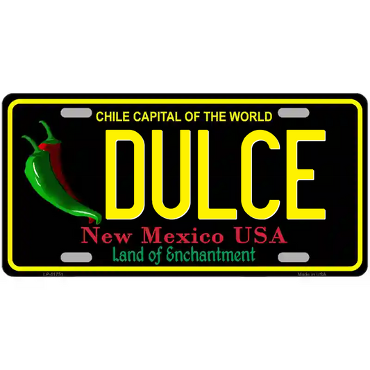Dulce New Mexico Black Metal Sign