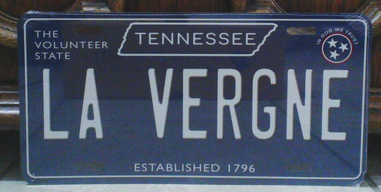 La Vergne Tennessee Blue Metal Sign