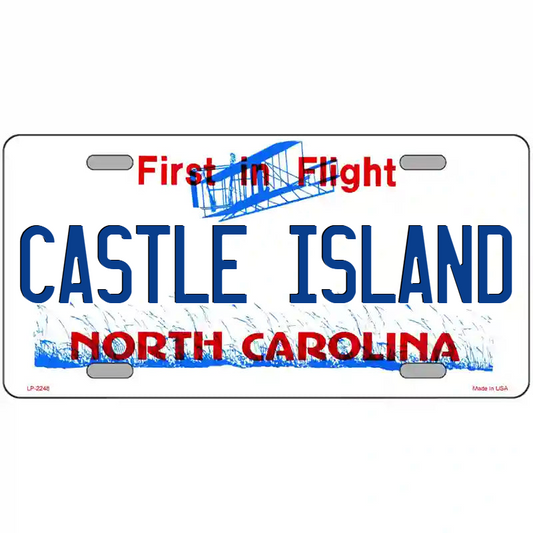 Castle Island North Carolina Metal Sign