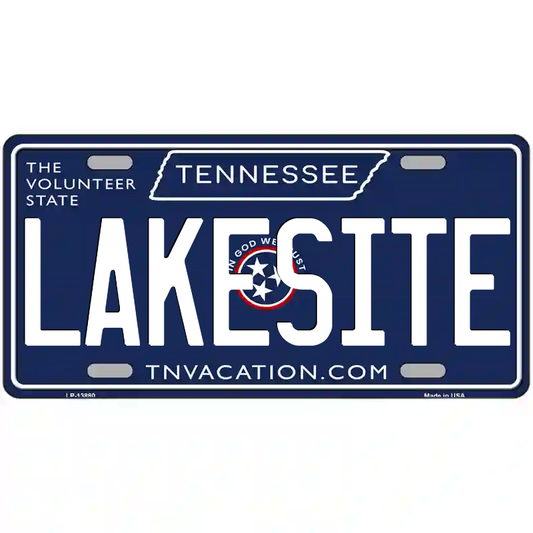 Lakesite Tennessee Blue Metal Sign