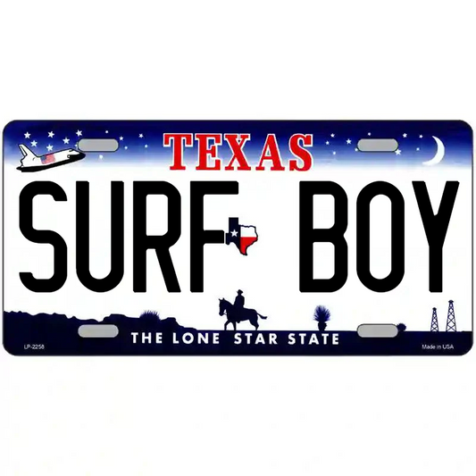 Surf Boy Texas Metal Sign